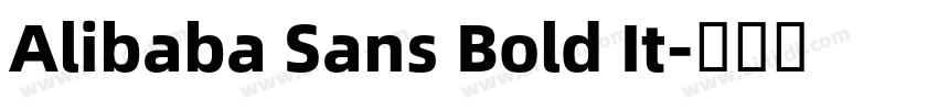 Alibaba Sans Bold It字体转换